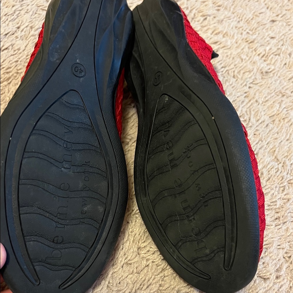 Bernie Mev. Red Woven Flats - Picture 4 of 4
